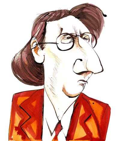 Rued Langgaard, Danish composer and organist; caricature by Neale Osborne